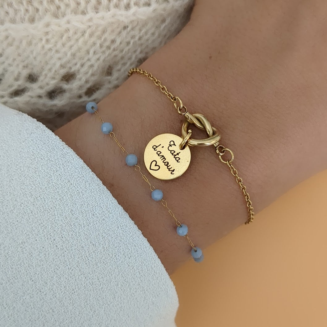 Bracelet chaîne avec noeud