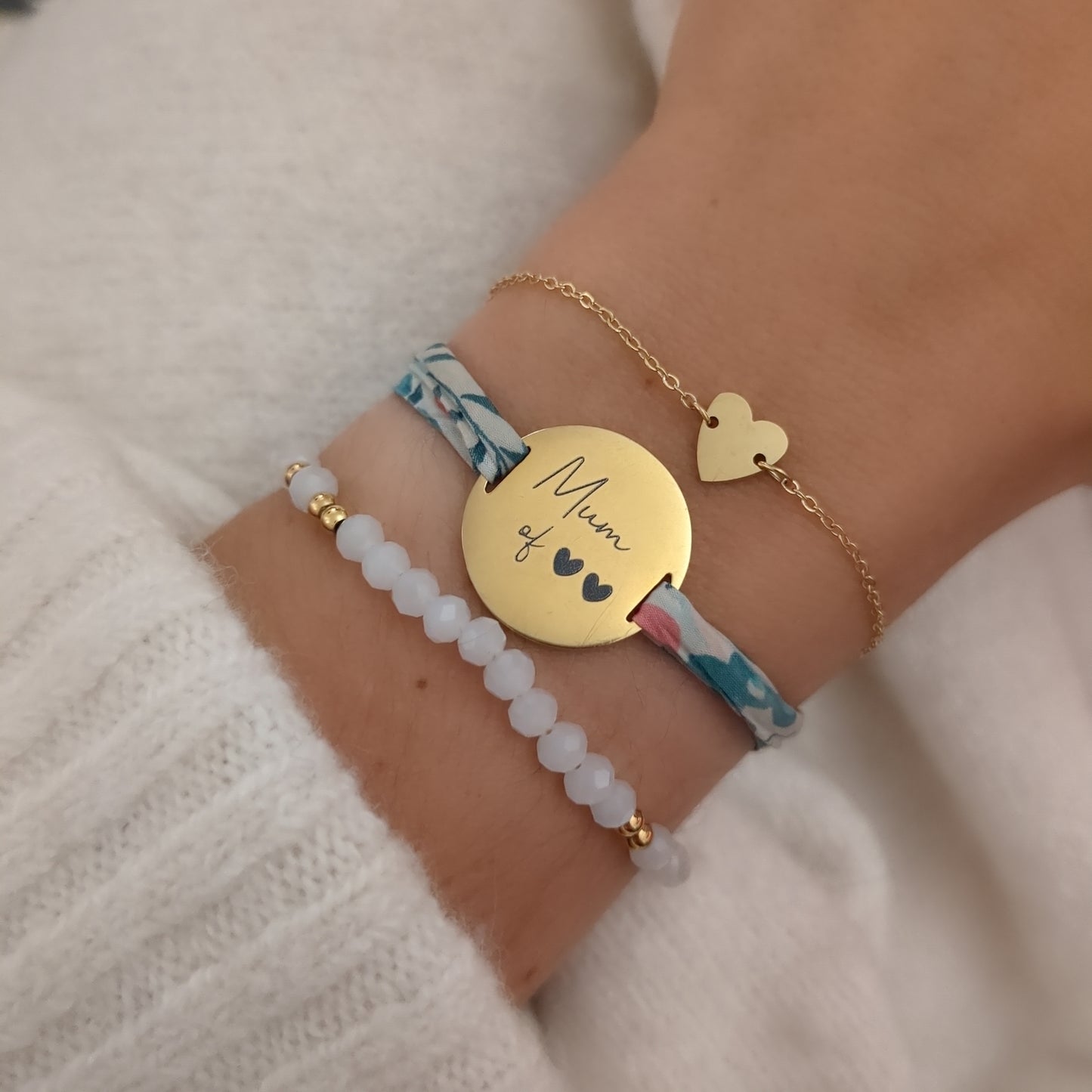 Bracelet fin avec coeur