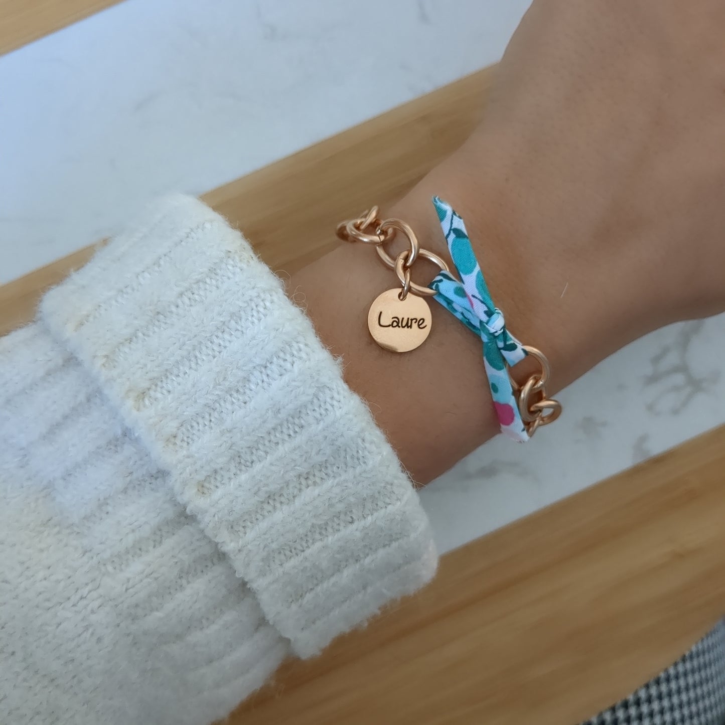 Bracelet chaîne avec liberty