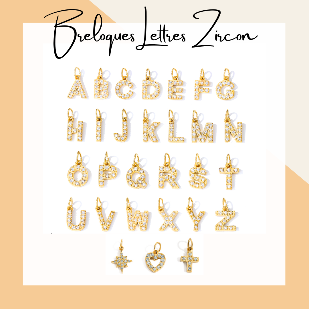 Bracelet personnalisé avec lettres zircon - Bliche