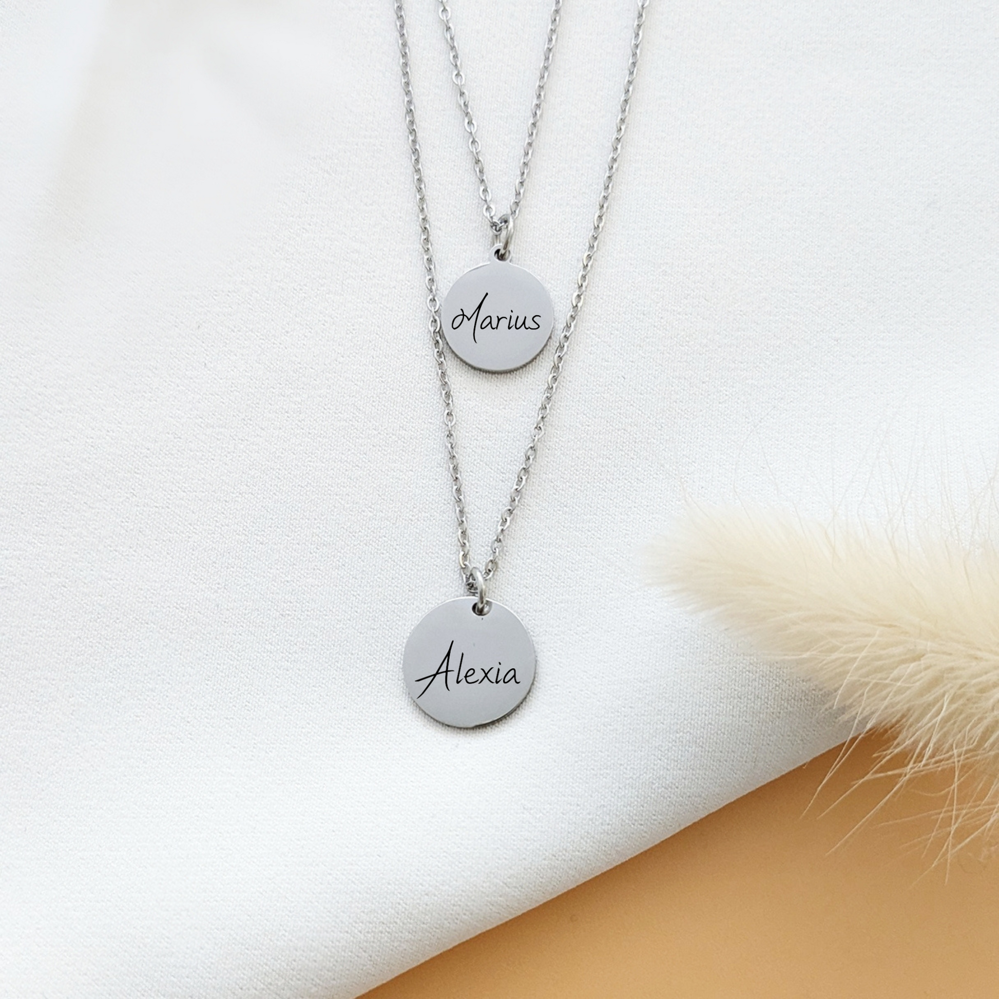 Collier double rang à graver - Bliche