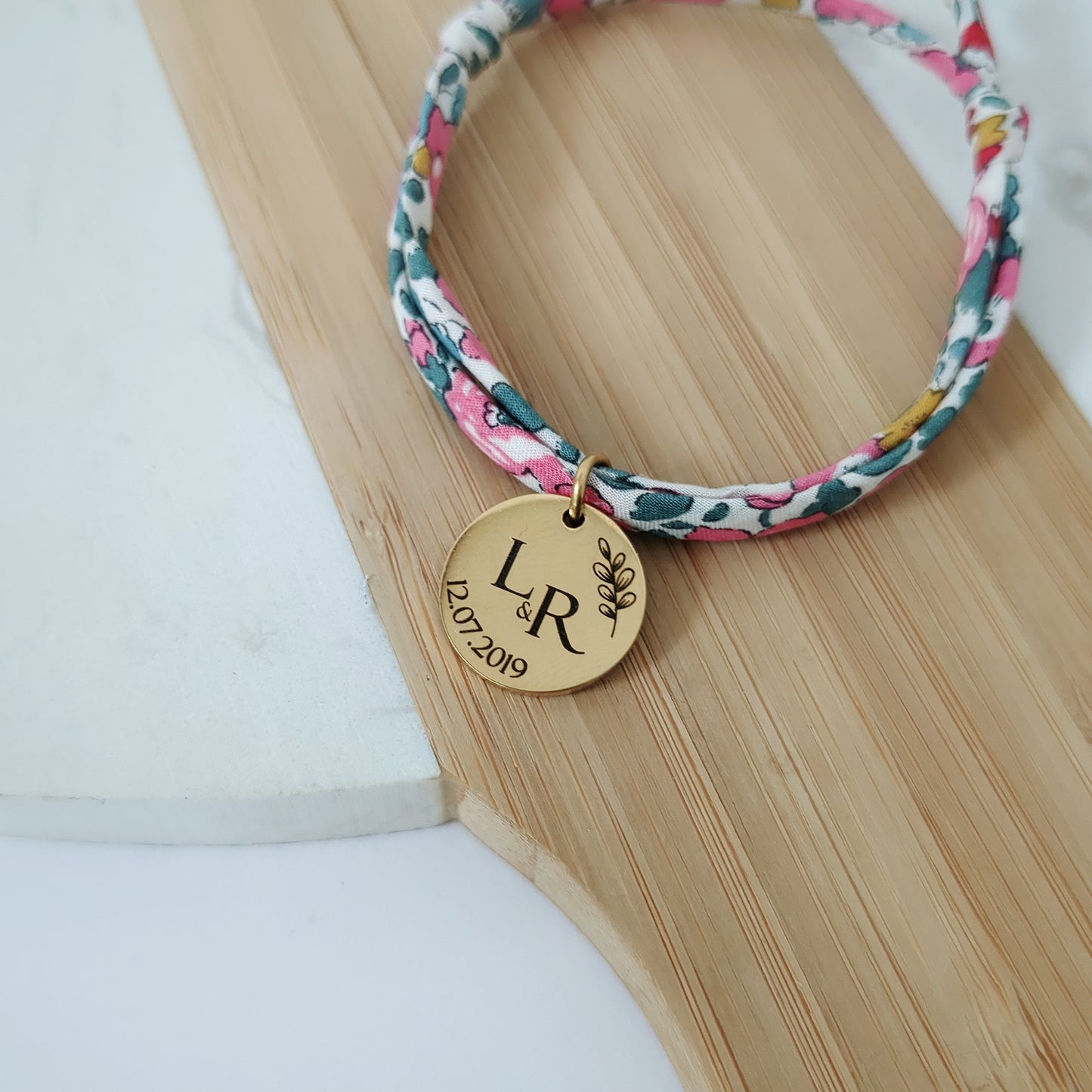 Bracelet personnalisé Liberty à graver pour mariage