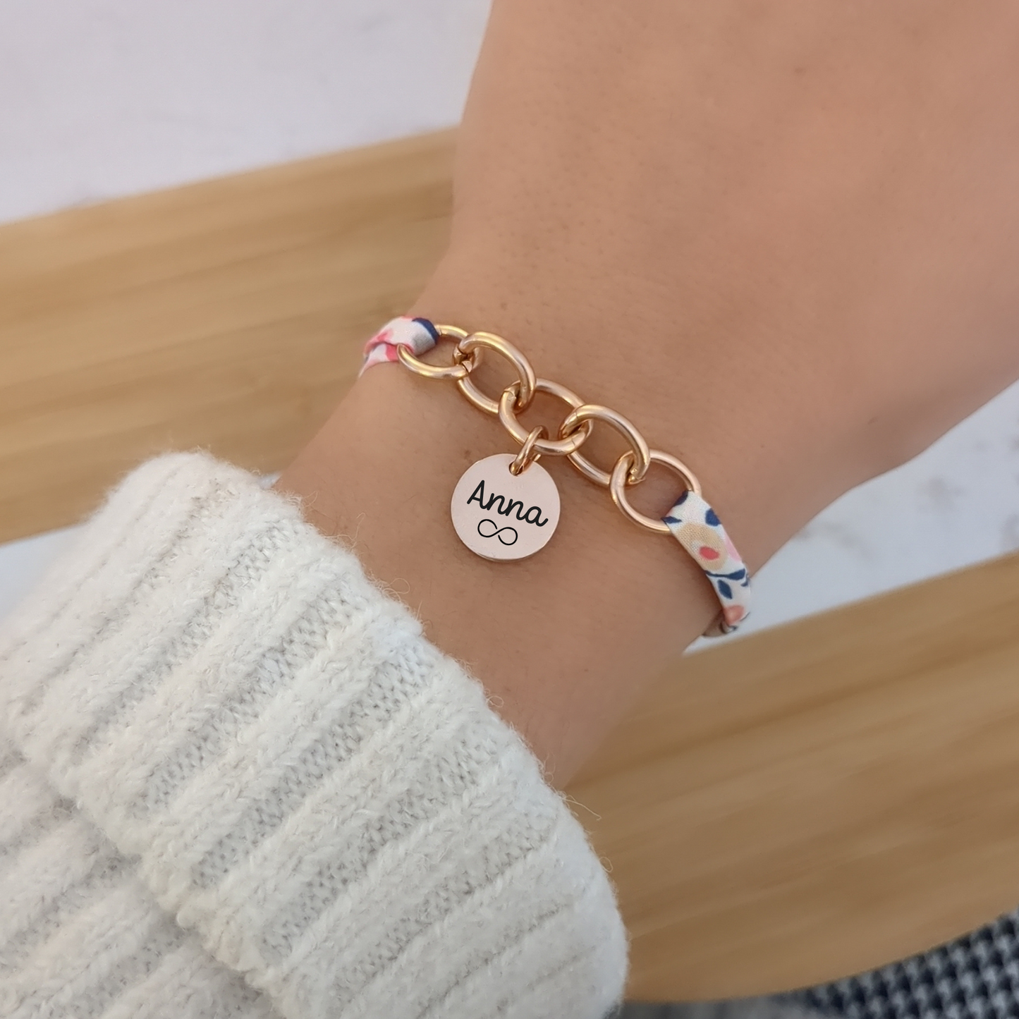 Bracelet liberty avec chaîne
