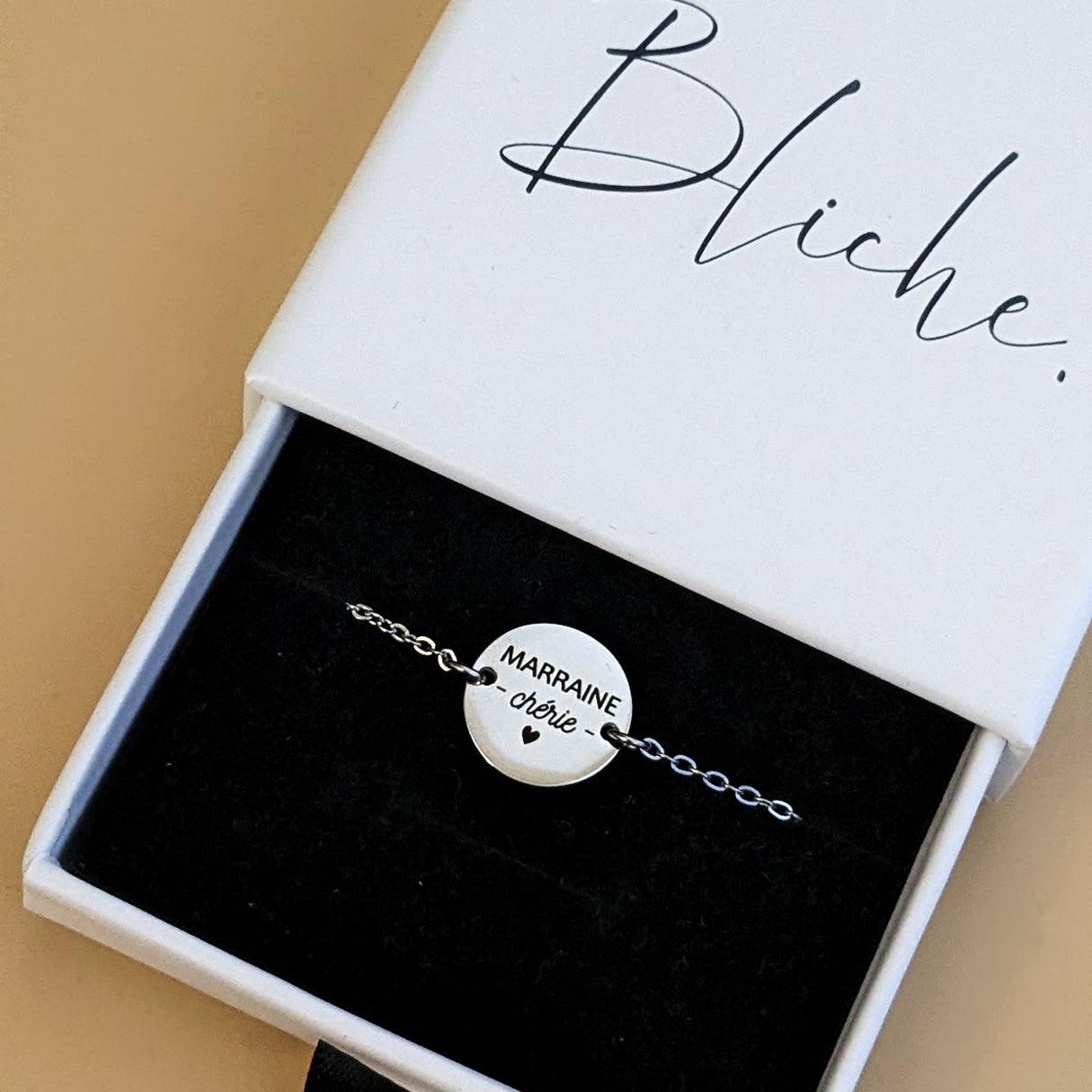 Bracelet avec médaille à graver - Bliche