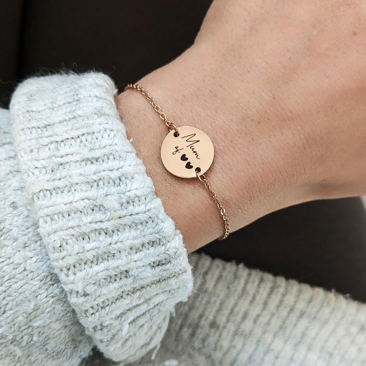 Bracelet avec médaille à graver - Bliche