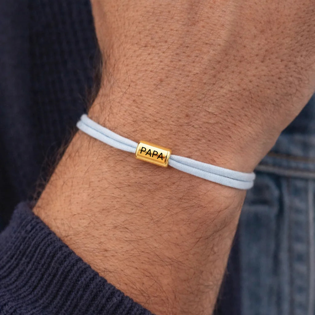 bijoux homme personnalisés bracelet et collier gravé en acier inoxydable