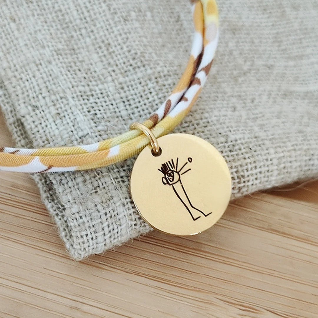 bracelet photo enfant personnalisé avec gravure souvenir