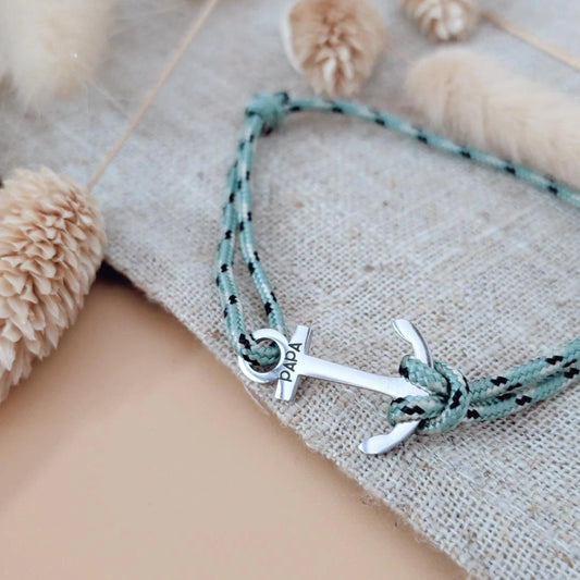 Médaille ancre pour homme- bracelet home personnalisé