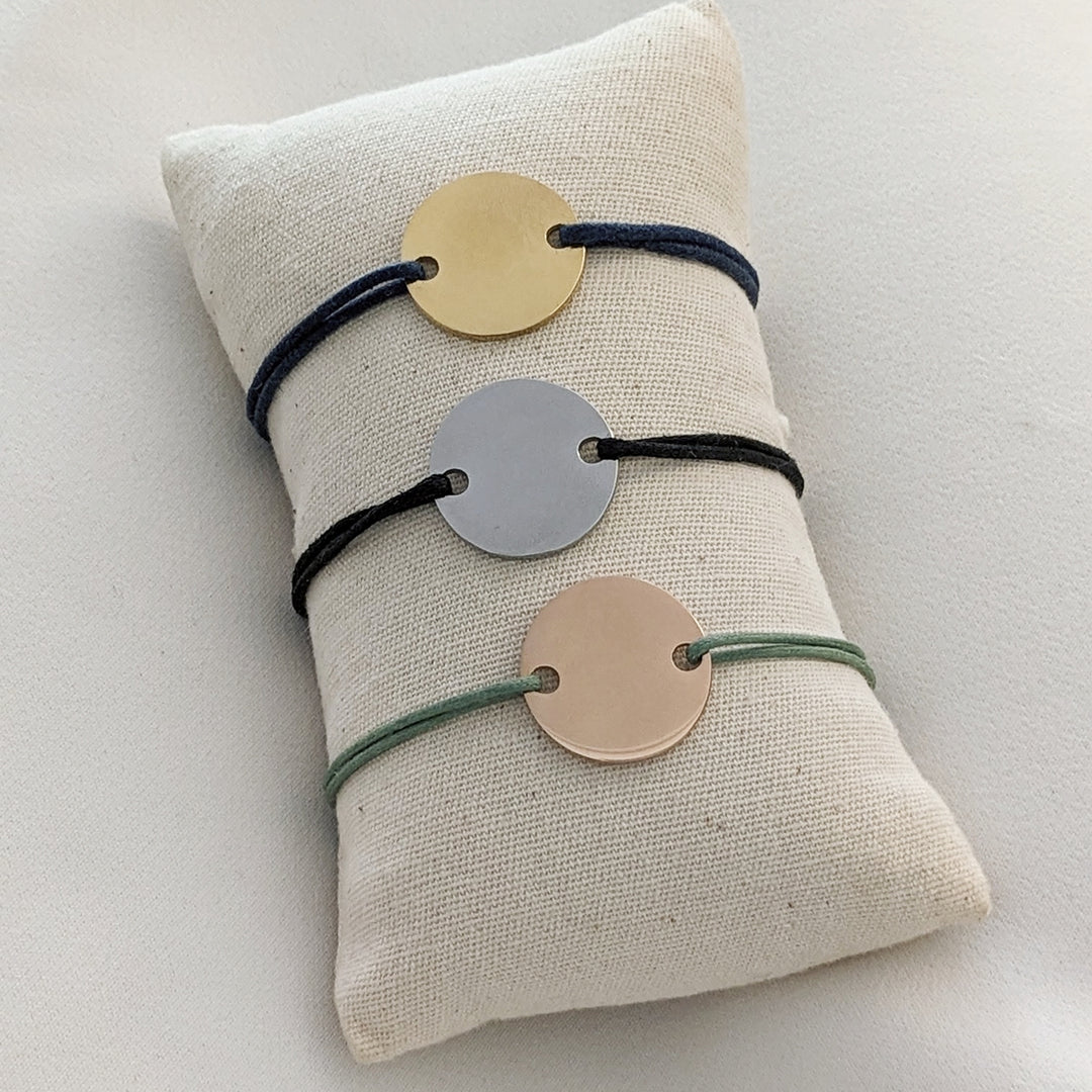 Bracelet homme personnalisé avec médaille à graver