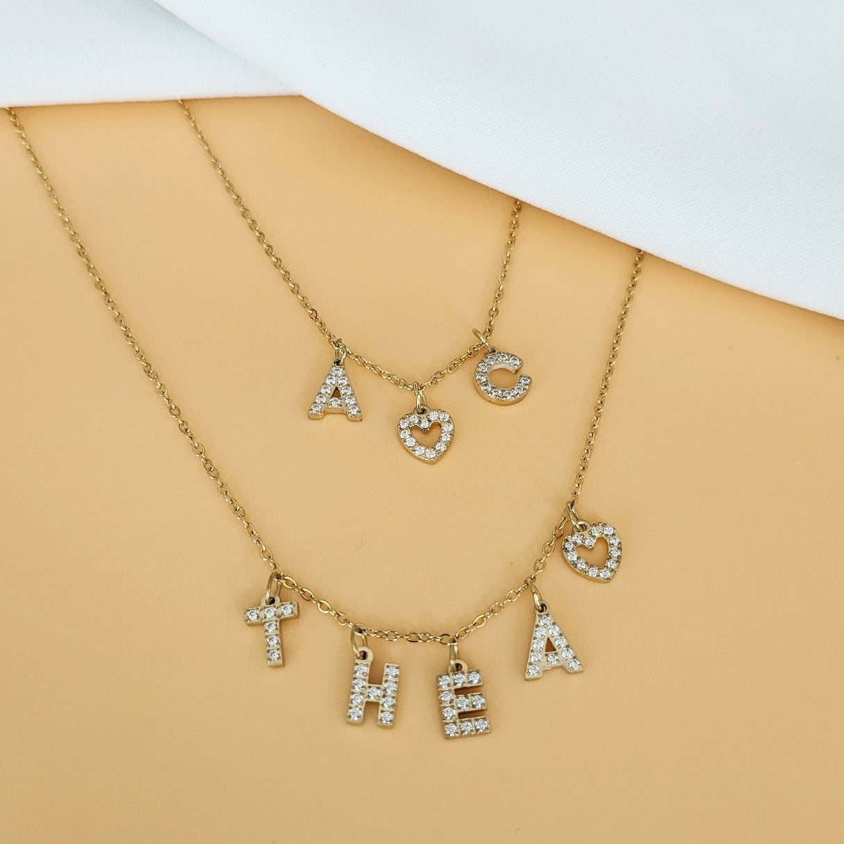 Collier prénom avec lettre Zircon - Bliche