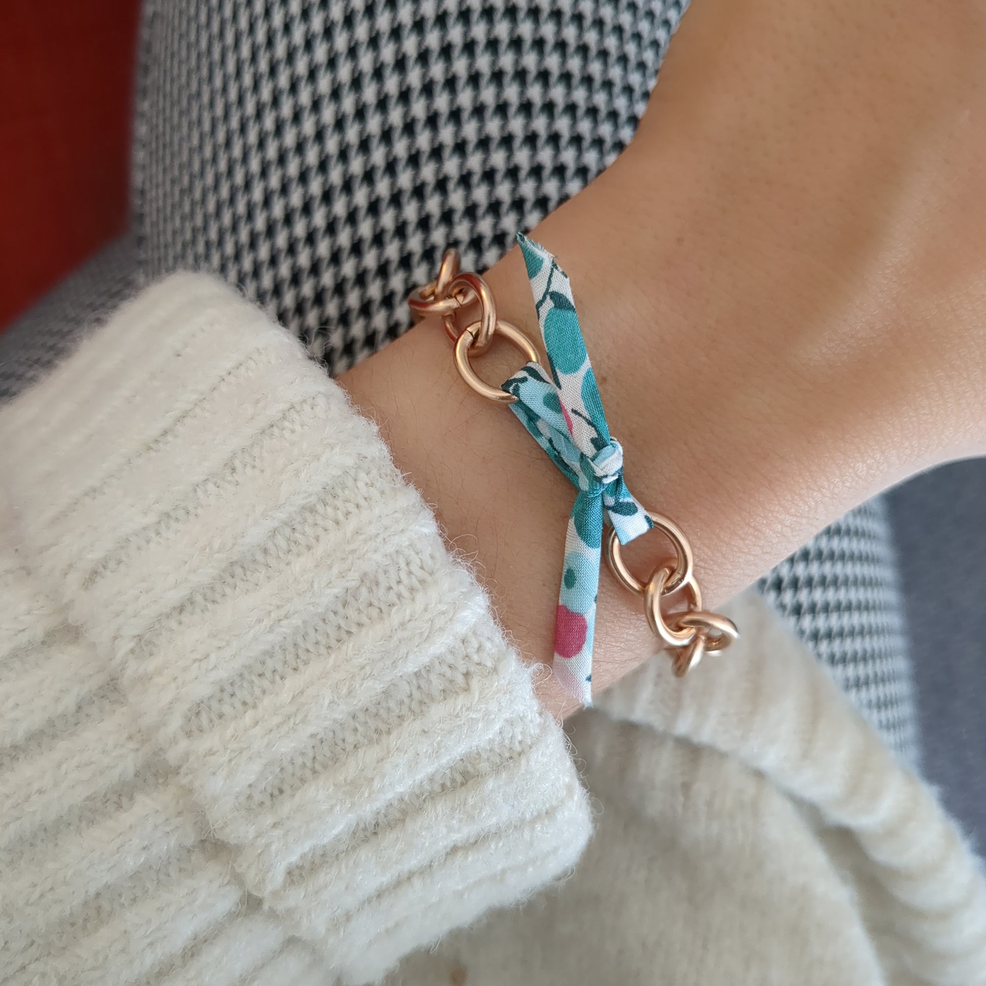 Bracelet avec chaîne avec liberty - Bliche