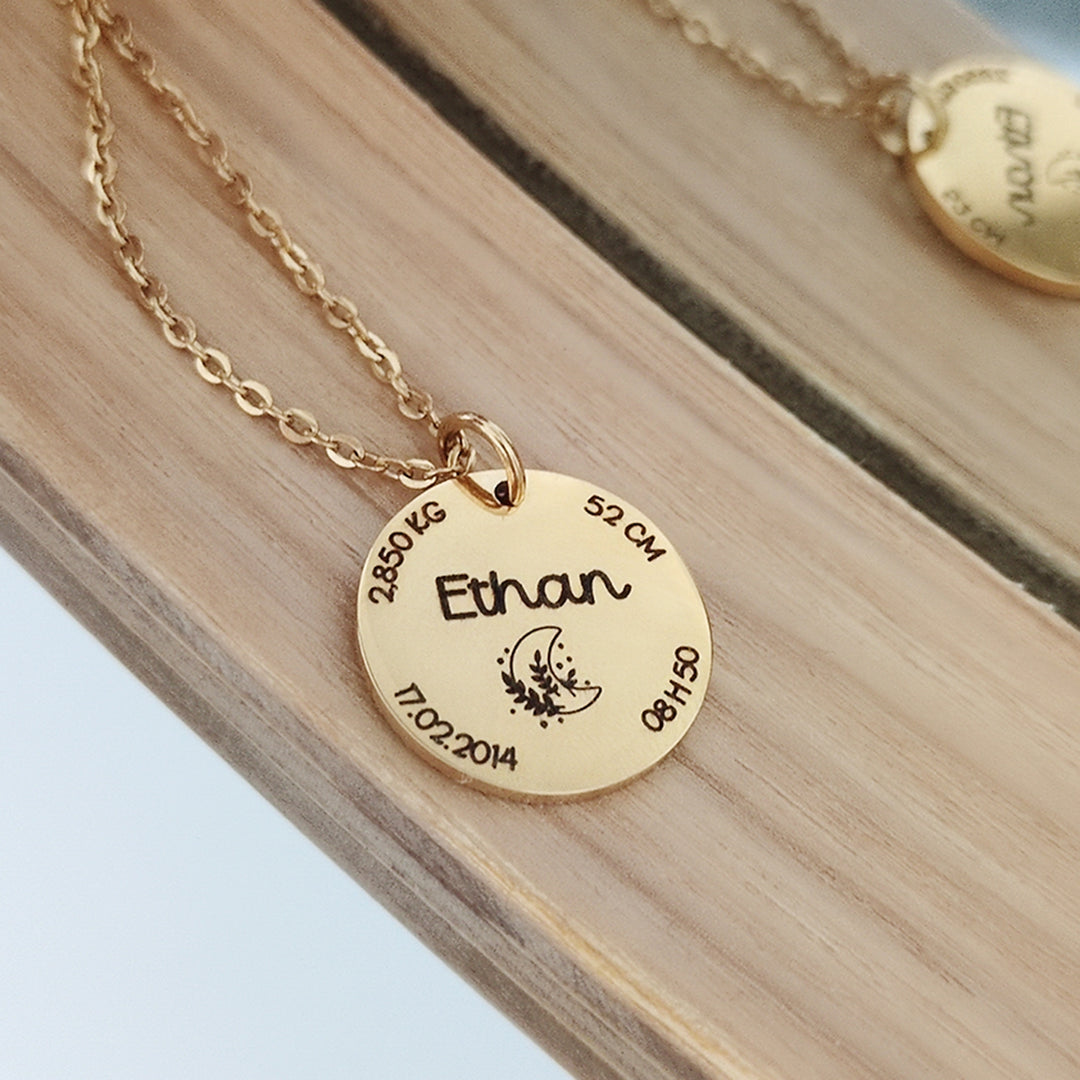 Collier de naissance à personnaliser