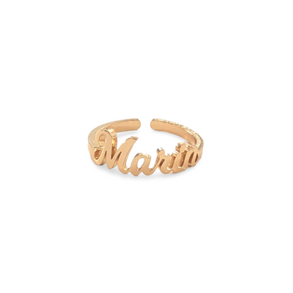 Bague prénom découpé