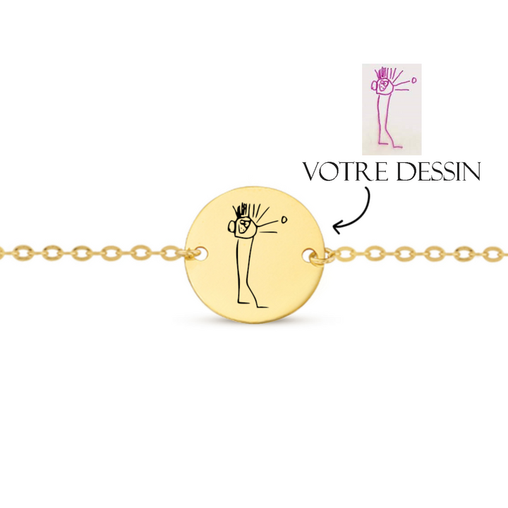 Bracelet personnalisé avec dessin à graver