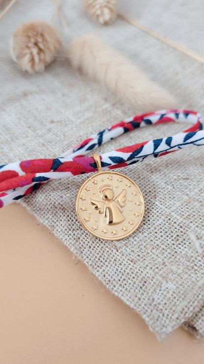 Bracelet liberty avec ange et médaille à graver