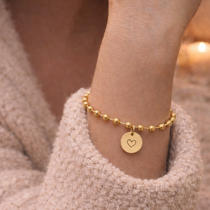 Bracelet chaîne boule à personnaliser avec charms