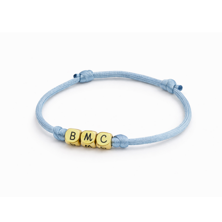 Bracelet cordon avec perles cubes