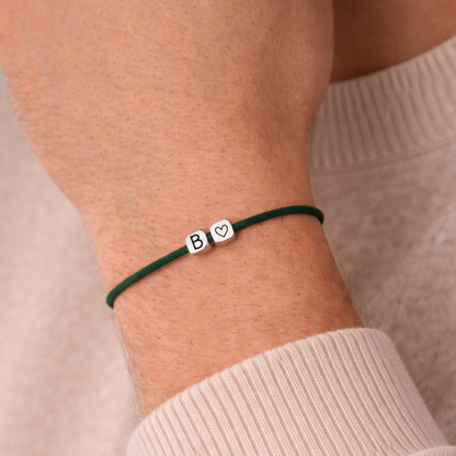 Bracelet homme avec perles cubes à personnaliser