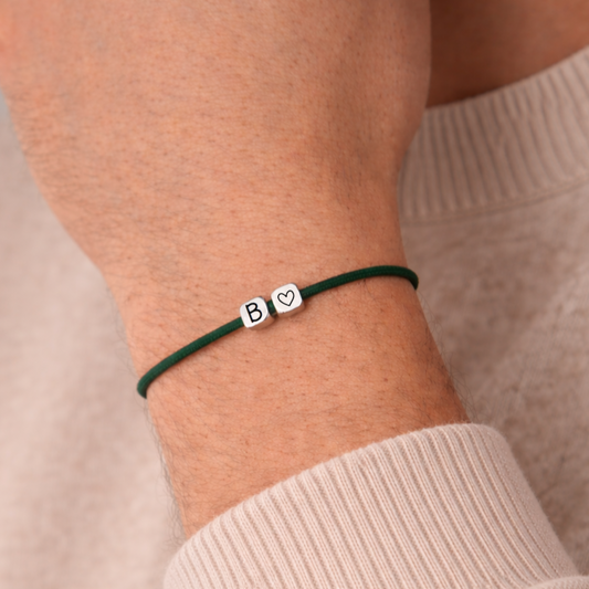 Bracelet homme avec perles cubes à personnaliser