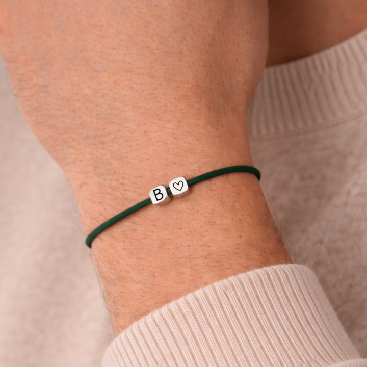 Bracelet personnalisé homme avec perles cubes