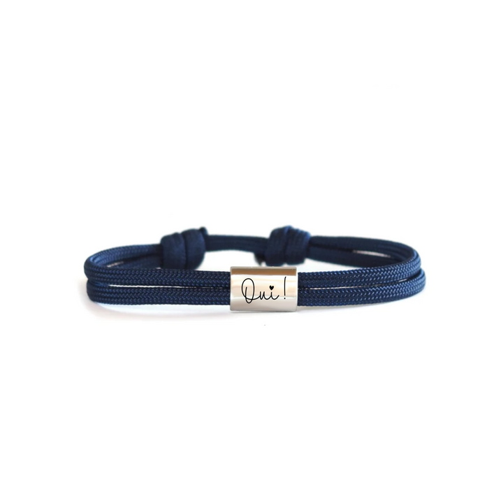 Bracelet homme pour EVG avec cordon bleu