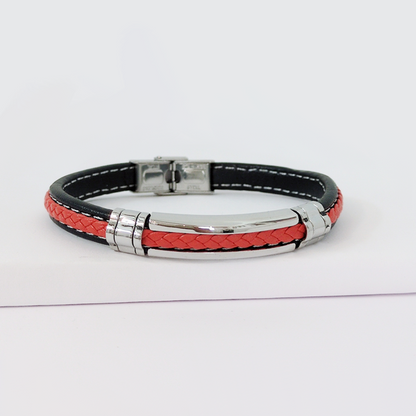 Bracelet homme personnalisé en cuir avec gravure intérieure