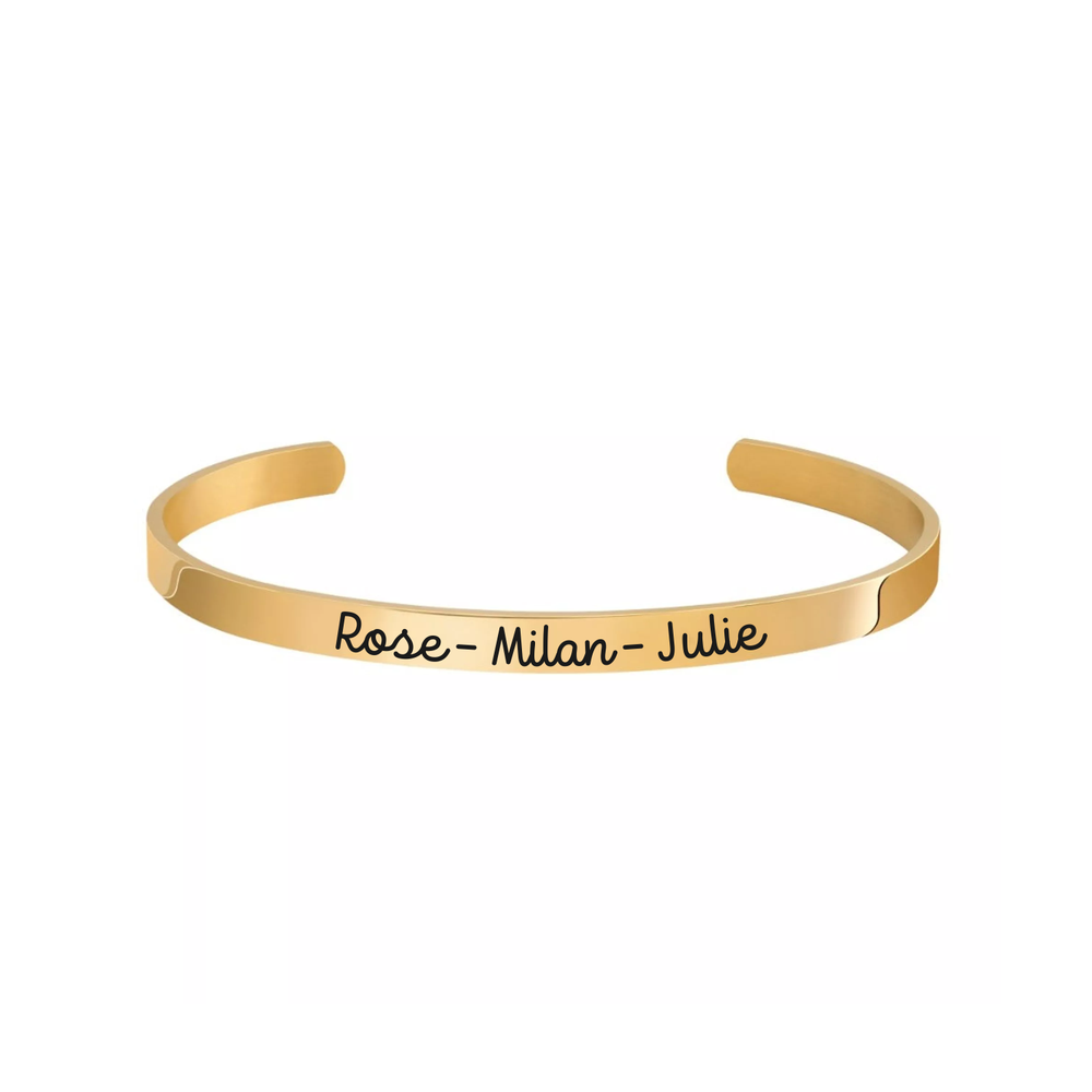 Bijou homme personnalisé jonc gravé en acier inoxydable