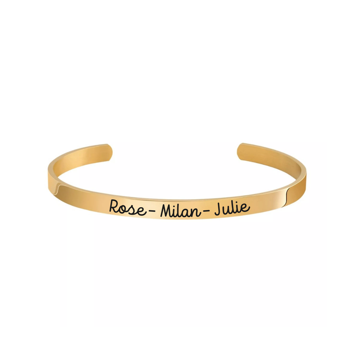 Bijou homme personnalisé jonc gravé en acier inoxydable