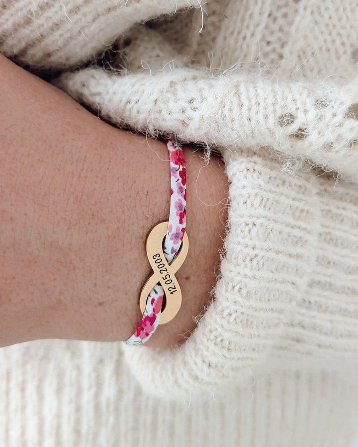 Bracelet personnalisé liberty avec signe infini