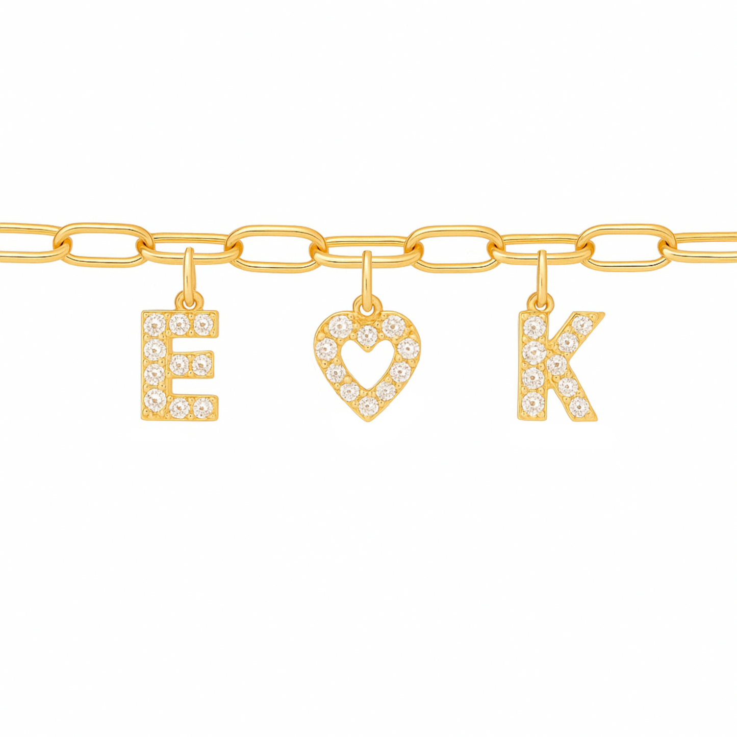 Bracelet personnalisé avec lettres zircon