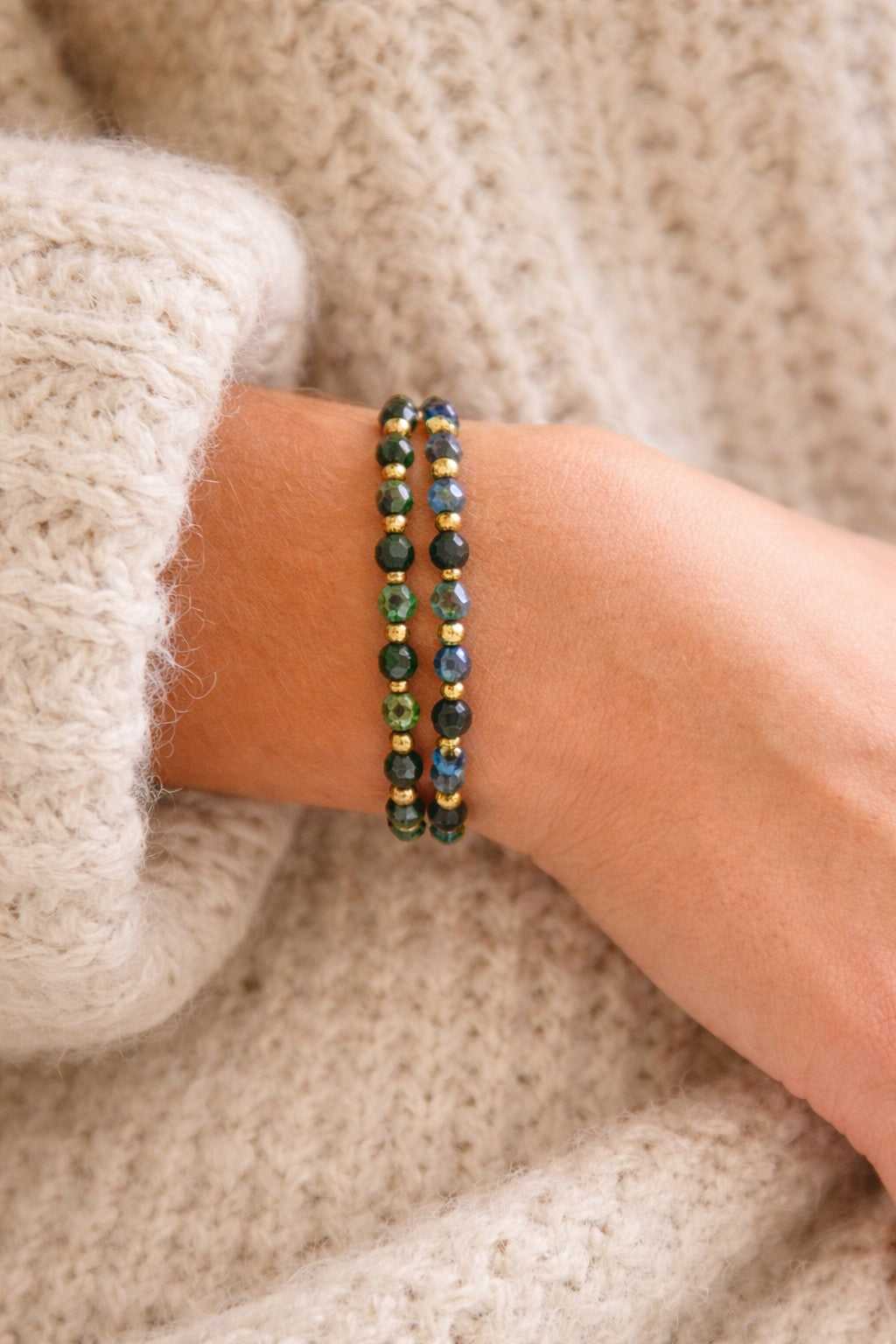 Bracelet avec perles naturelles personnalisable