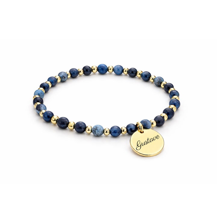 Bracelet avec perles naturelles personnalisable