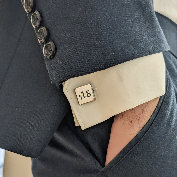 Boutons de manchettes personnalisés pour homme avec gravure sur mesure