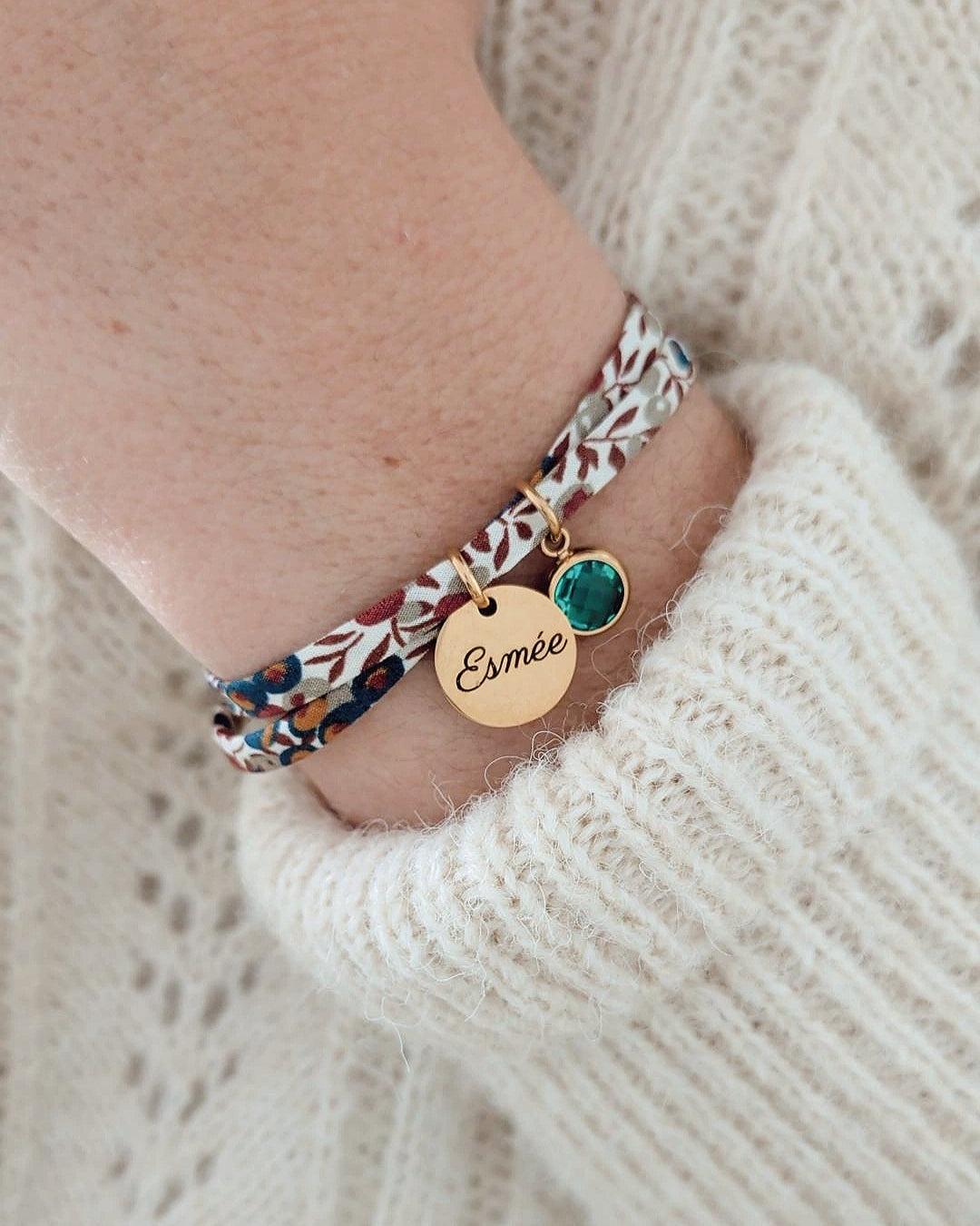 Bracelet personnalisé avec pierre de naissance