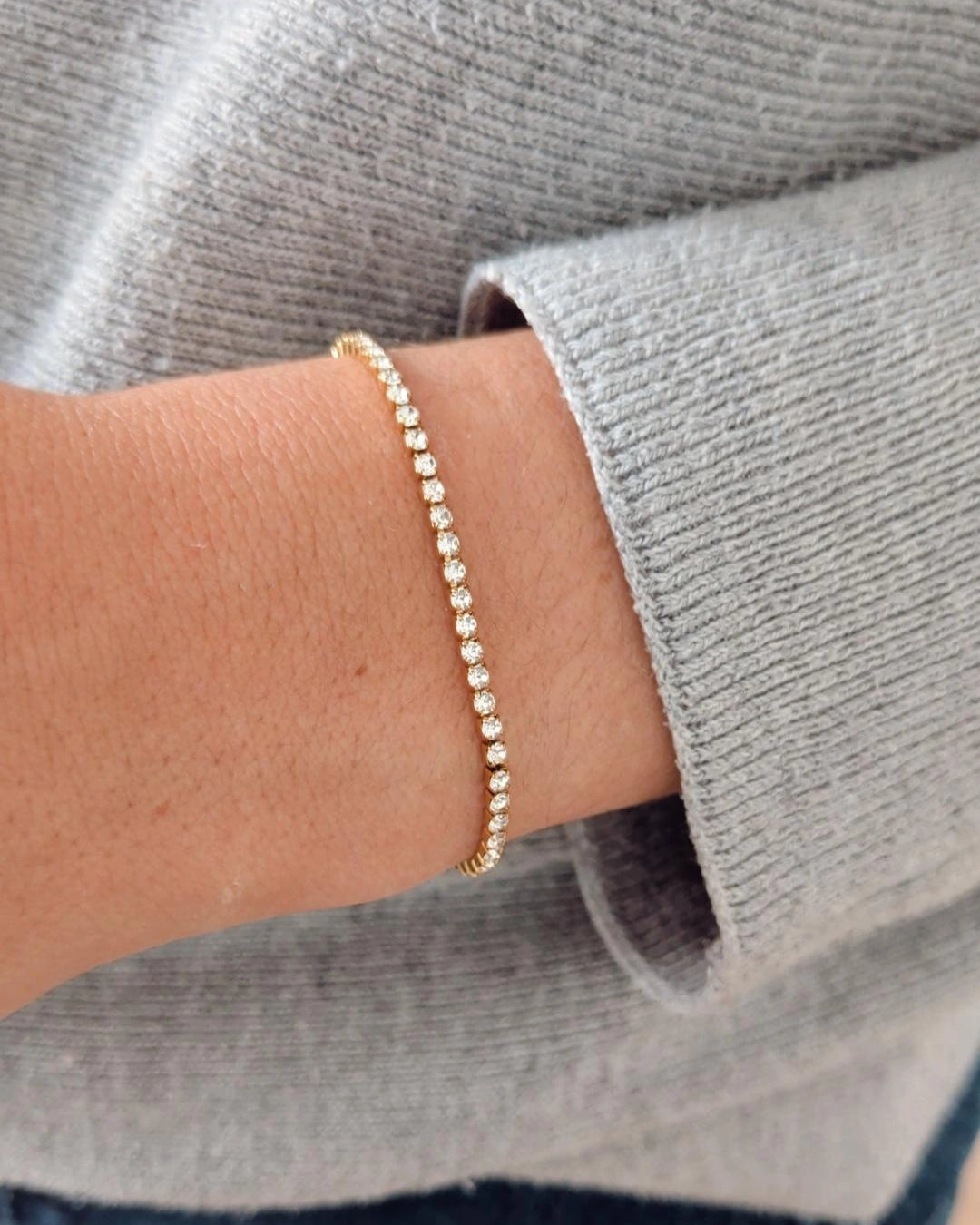 Bracelet tendance avec zircons