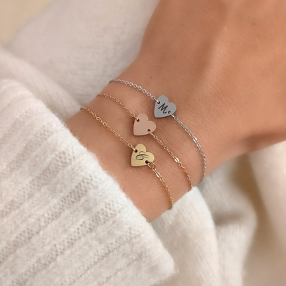 Bracelet fin avec coeur - Bliche