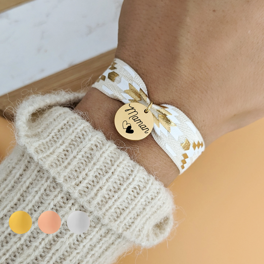 Bracelet élastique avec médaille - Bliche