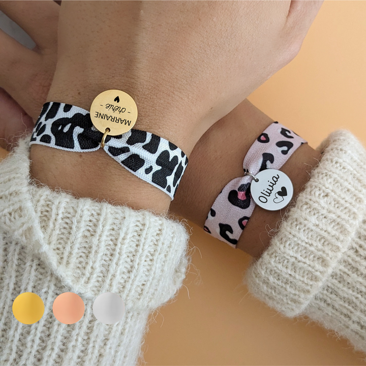 Bracelet élastique imprimé avec médaille - Bliche