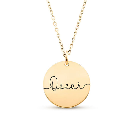 Collier à graver avec médaille