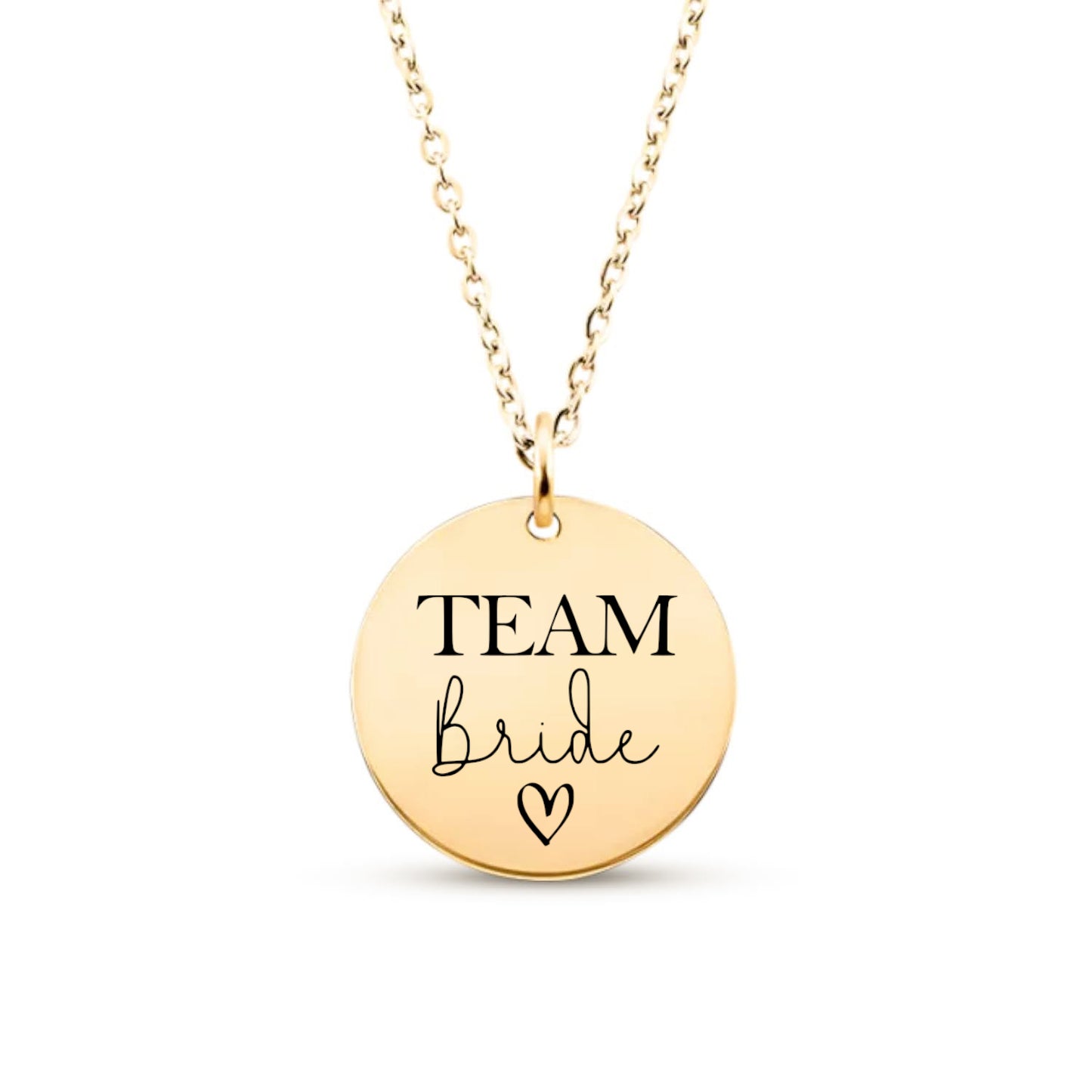 Collier pour EVJF à graver avec médaille ronde
