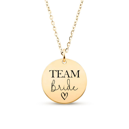 Collier pour EVJF à graver avec médaille ronde