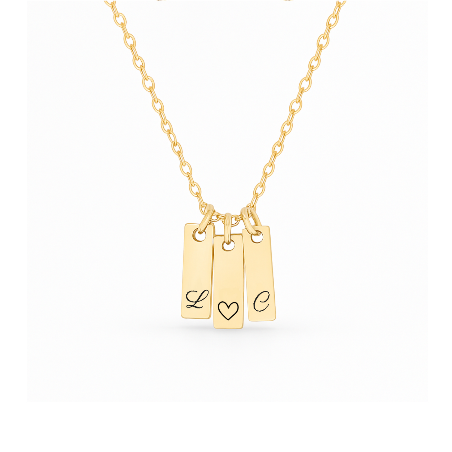 Collier à graver avec petits pendentifs