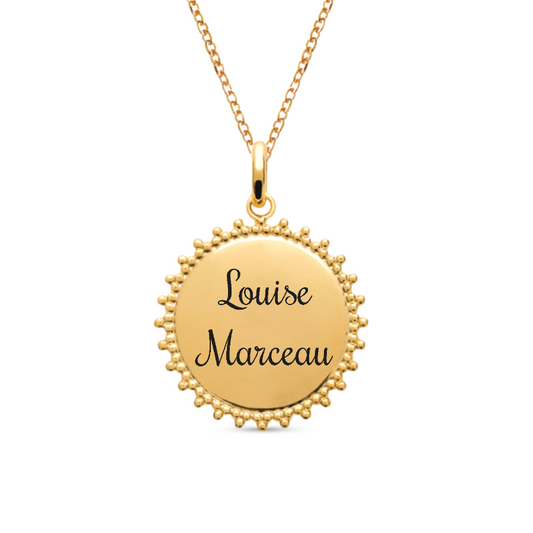 Collier soleil à personnaliser pour vos cadeaux