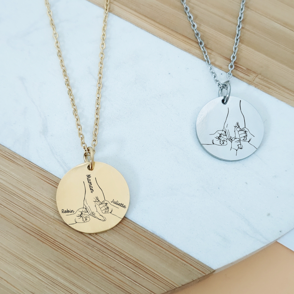 Collier mains à personnaliser