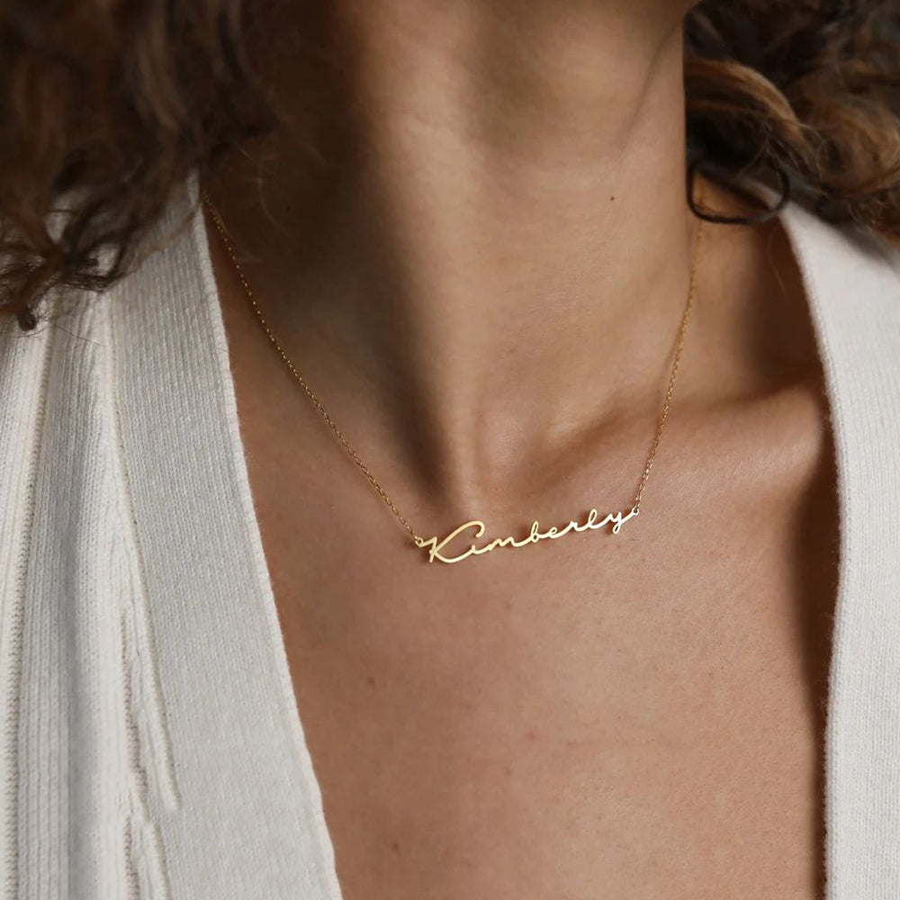 Collier prénom doré