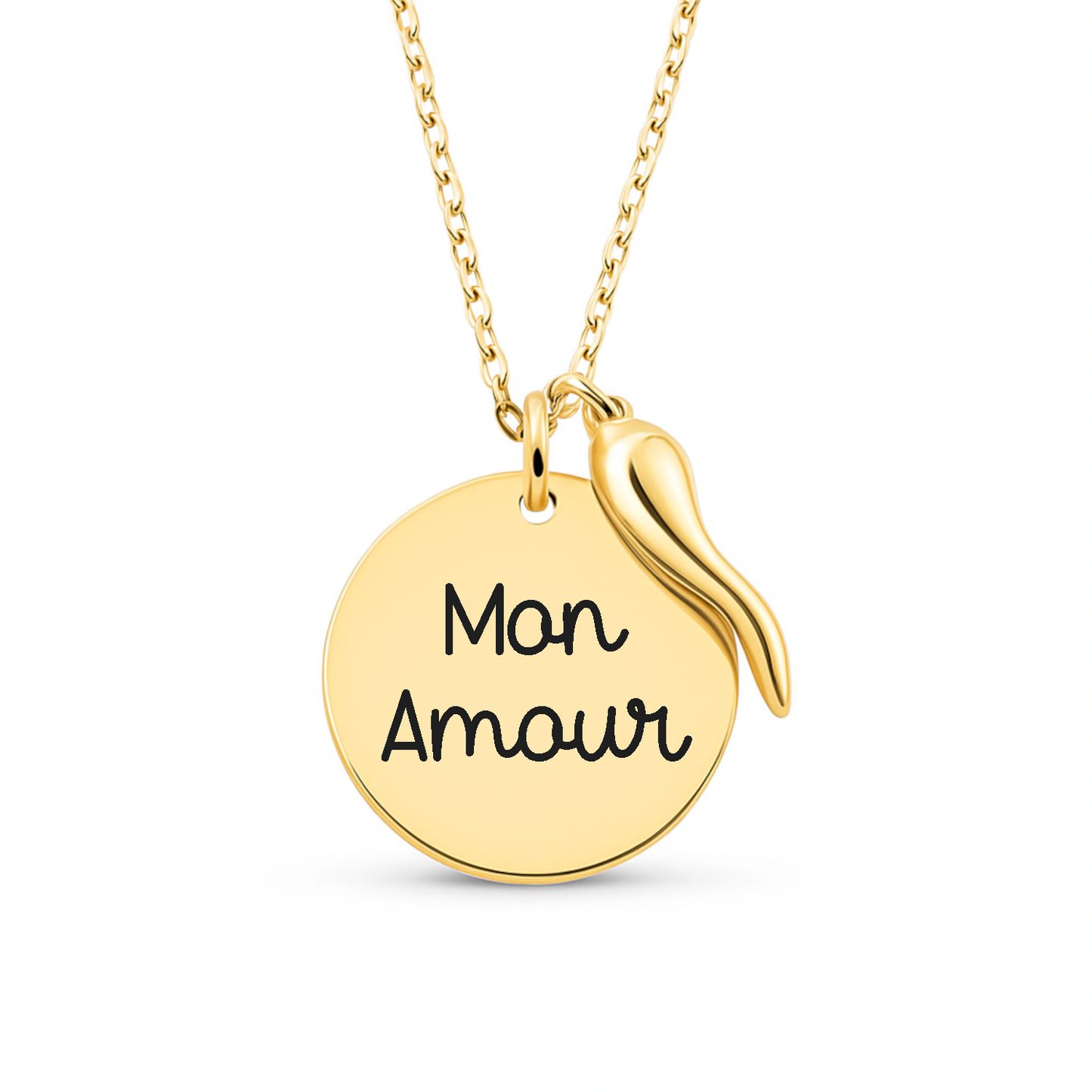 Collier avec charm piment à personnaliser pour un cadeau original