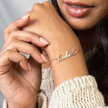 Bracelet chaîne avec prénom
