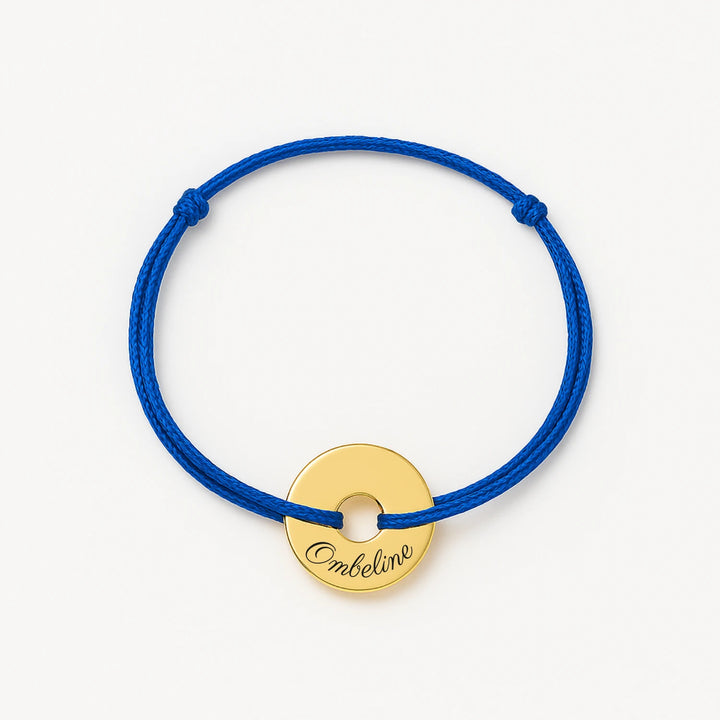 Duo de bracelets couple personnalisés avec médailles gravées en acier inoxydable or avec prénom