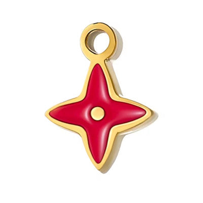Charm Étoile Émail Rouge