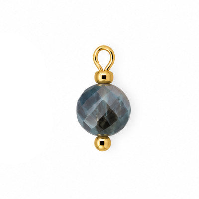 Charm Perle Plate Noire